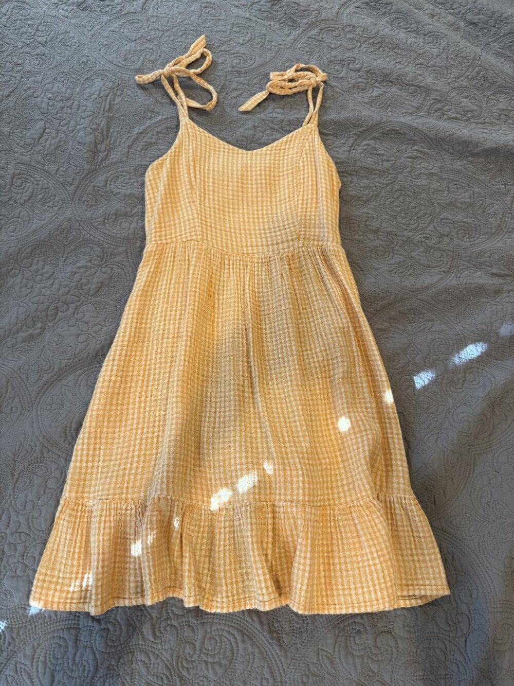 Girls' Yellow Gingham Dress